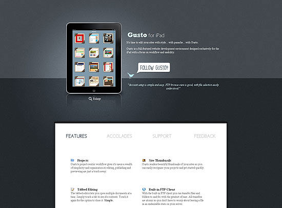 40 Beautiful and Creative iPad Application Websites 8 40 Beautiful and Creative iPad Application Websites 8