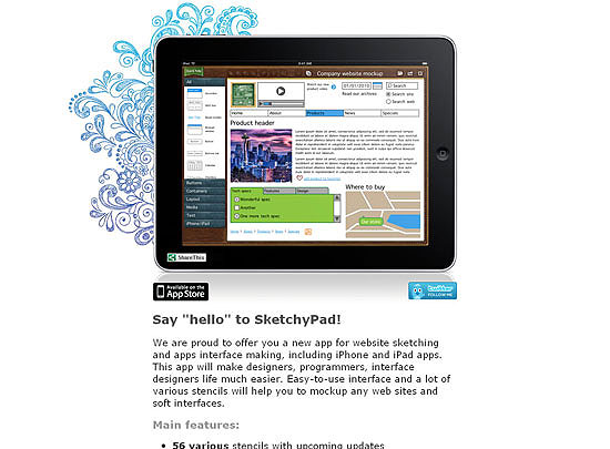 40 Beautiful and Creative iPad Application Websites 11 40 Beautiful and Creative iPad Application Websites 11
