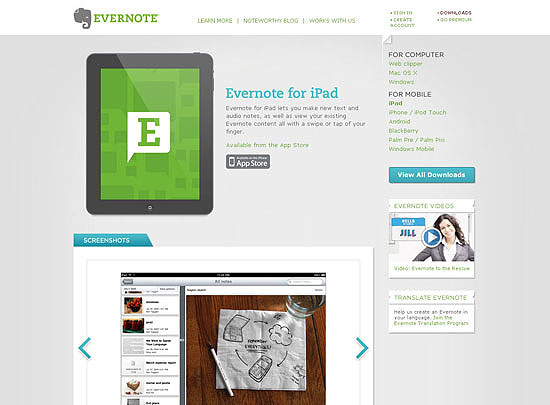 40 Beautiful and Creative iPad Application Websites 15 40 Beautiful and Creative iPad Application Websites 15