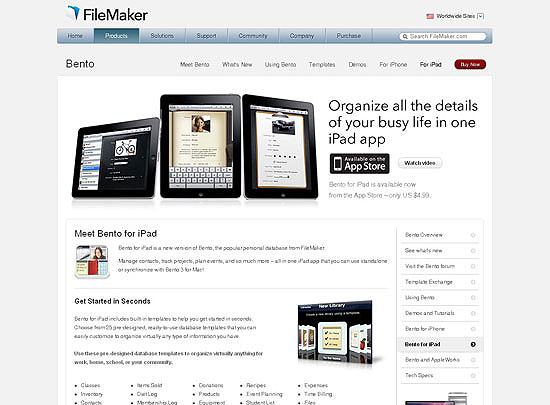 40 Beautiful and Creative iPad Application Websites 18 40 Beautiful and Creative iPad Application Websites 18