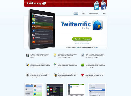 40 Beautiful and Creative iPad Application Websites 28 40 Beautiful and Creative iPad Application Websites 28