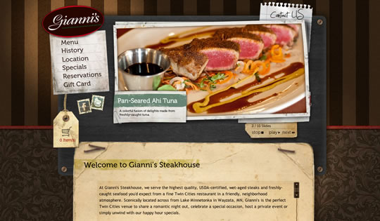 Showcase of Beautiful Restaurant Websites 9 Showcase of Beautiful Restaurant Websites 9