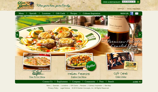 Showcase of Beautiful Restaurant Websites 11 Showcase of Beautiful Restaurant Websites 11
