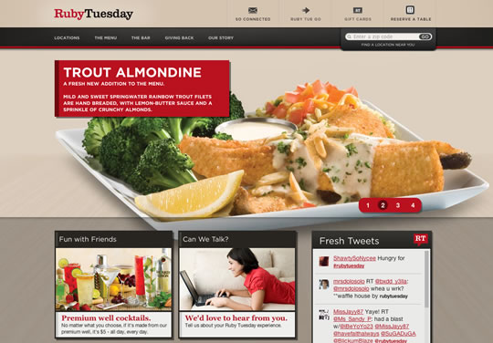 Showcase of Beautiful Restaurant Websites 19 Showcase of Beautiful Restaurant Websites 19