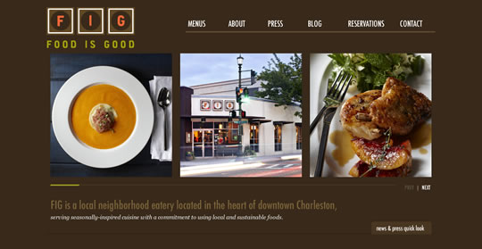 Showcase of Beautiful Restaurant Websites 20 Showcase of Beautiful Restaurant Websites 20
