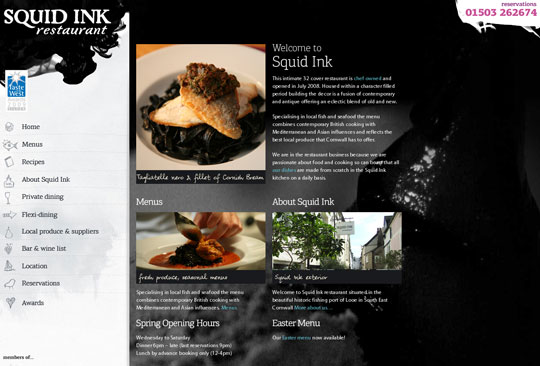 Showcase of Beautiful Restaurant Websites 21 Showcase of Beautiful Restaurant Websites 21
