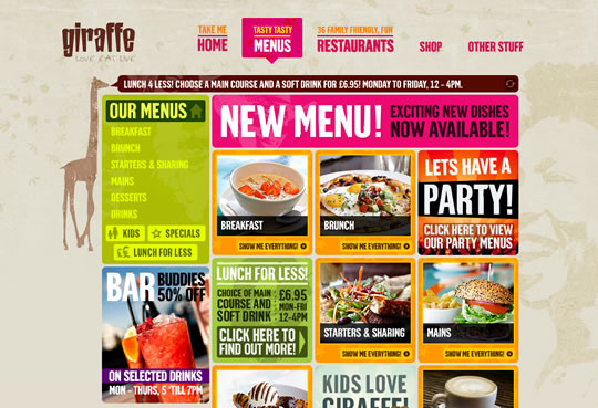 Showcase of Beautiful Restaurant Websites 39 Showcase of Beautiful Restaurant Websites 39