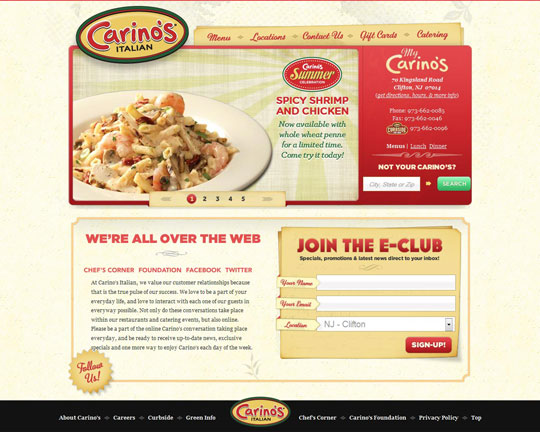 Showcase of Beautiful Restaurant Websites 43 Showcase of Beautiful Restaurant Websites 43