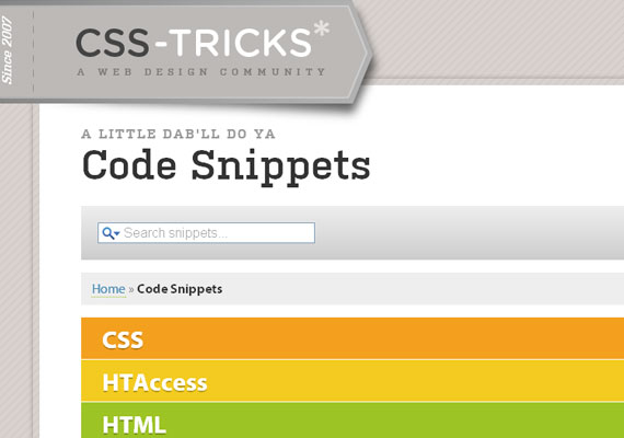 20 Excellent Code Snippet Resources 1