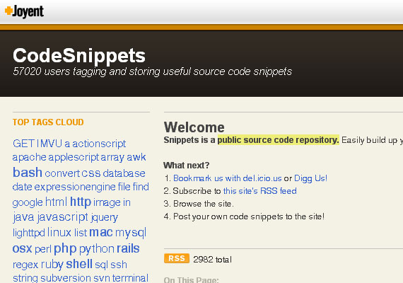 20 Excellent Code Snippet Resources 7