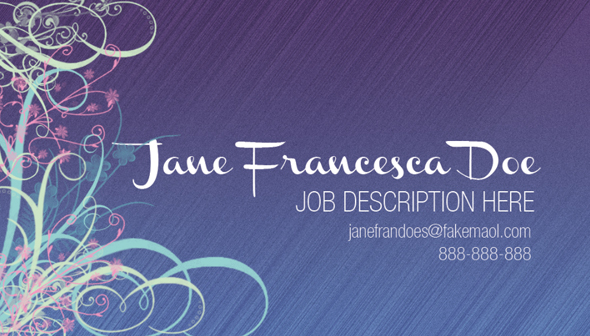 Design a Quick Elegant Feminine Business Card in 10 Simple Steps