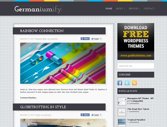 25 Free High Quality WordPress Themes 1 25 Free High Quality WordPress Themes 1