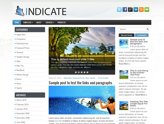 25 Free High Quality WordPress Themes 3 25 Free High Quality WordPress Themes 3