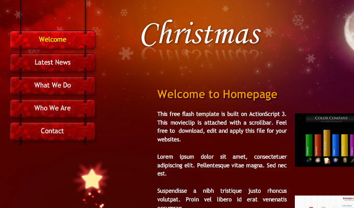 15 Free Christmas Web Element and Website Template