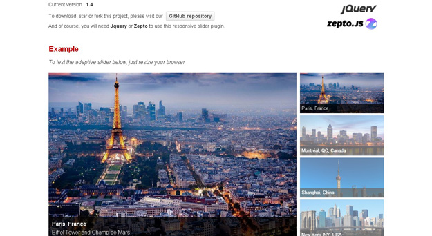 Top 20 Responsive jQuery Image Slider plugins